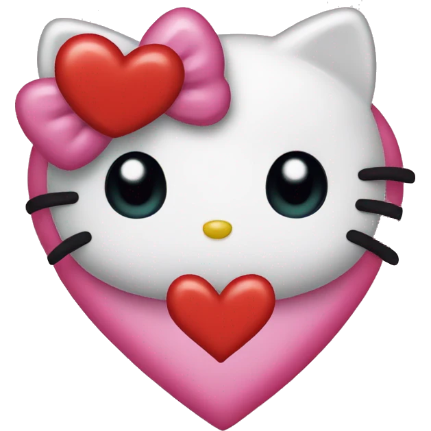 hello kitty heart emoji