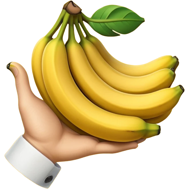 Bananas on the hand emoji