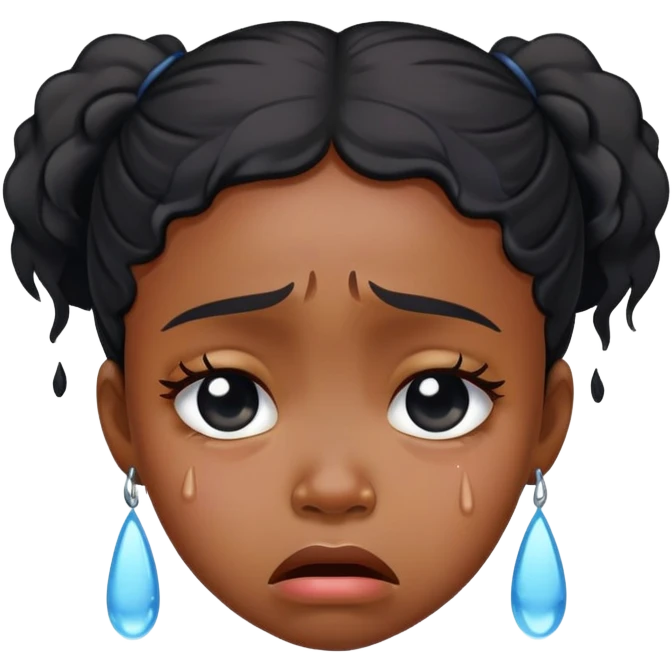 black girl crying ugly  emoji