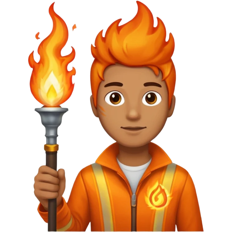 man The torchbearer emoji