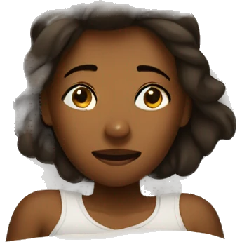 Girl sick in bed emoji