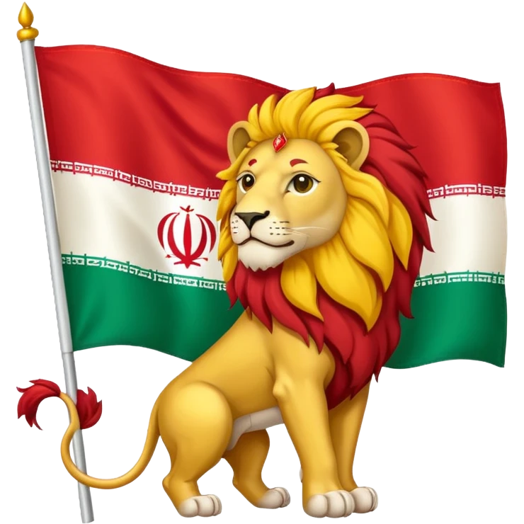 پرچم شیر خورشید ایران emoji