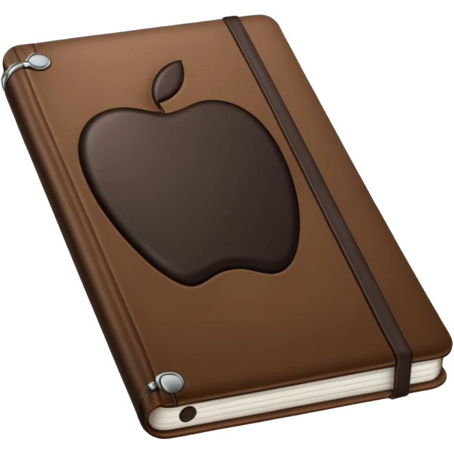 Notebook da apple em tons marrom  emoji