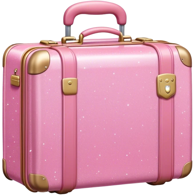 Pink suitcase sparkles  emoji