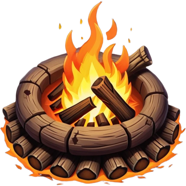 Baldur's Gate 3 campfire and rest icons emoji