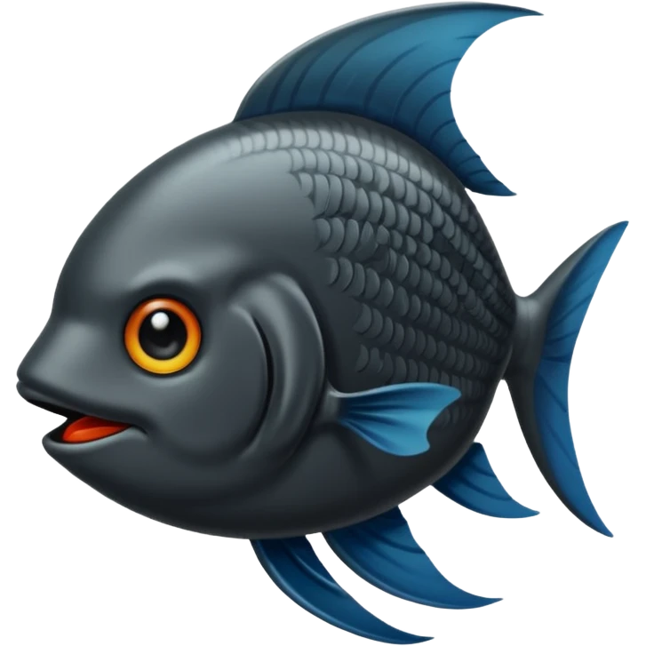 Badannya yang orange ekornya hitam emoji