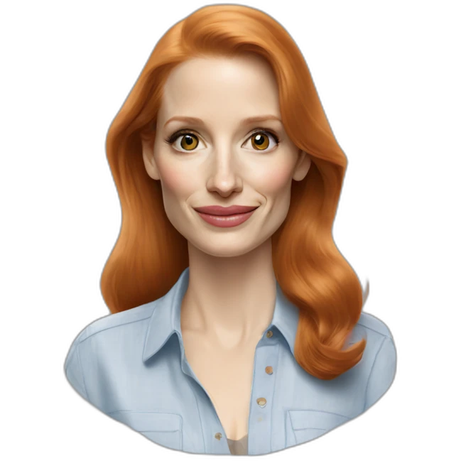 jessica-chastain wearing shirt emoji