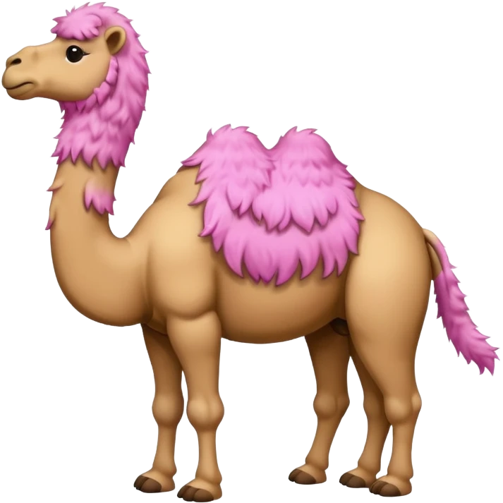 Pink kamel emoji
