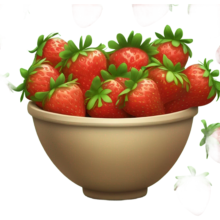 A bowl of strawberries emoji
