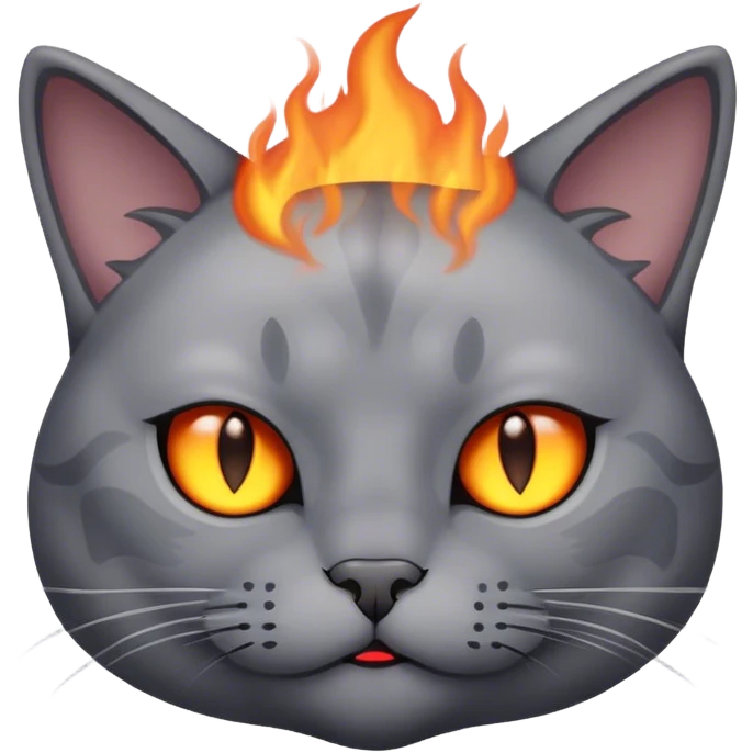 Cat smoldering emoji