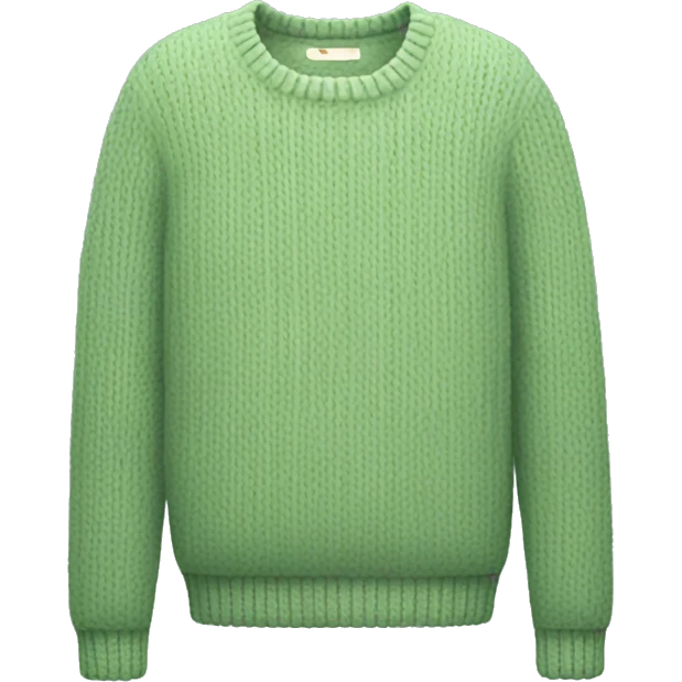 Sweater in soft green emoji