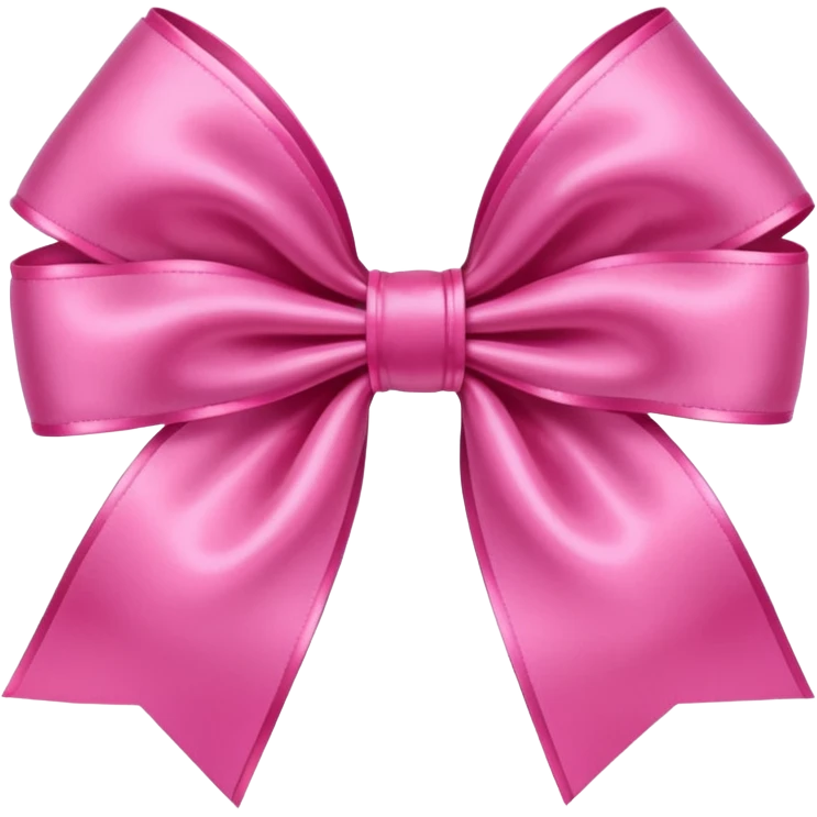 Pink bow cartoon in top view emoji