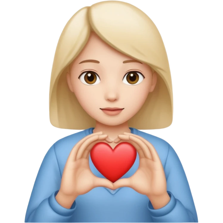 Person holding hand heart  emoji