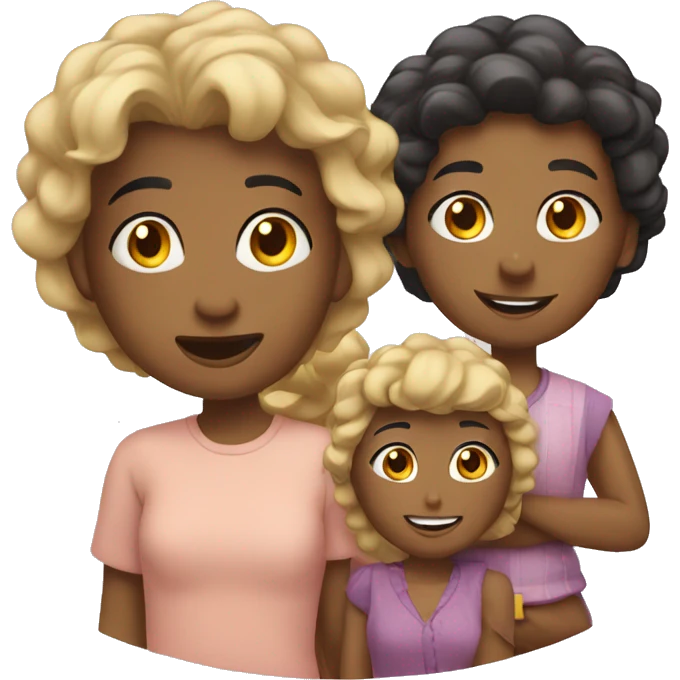 una familia de 5 emoji