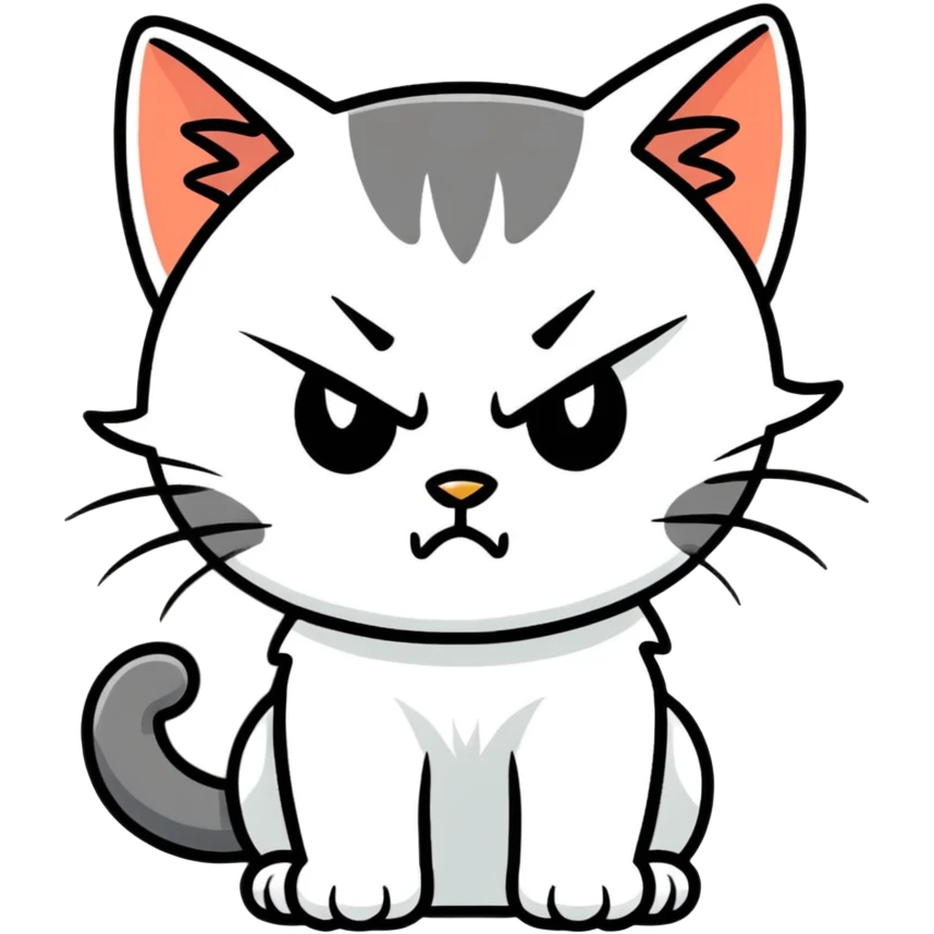 An angry kitten emoji