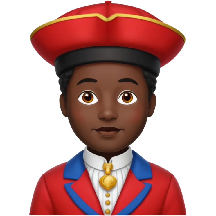 Sinterklaas zijn knecht, zwarte piet met zijn muts, kraag, Piet pak  emoji