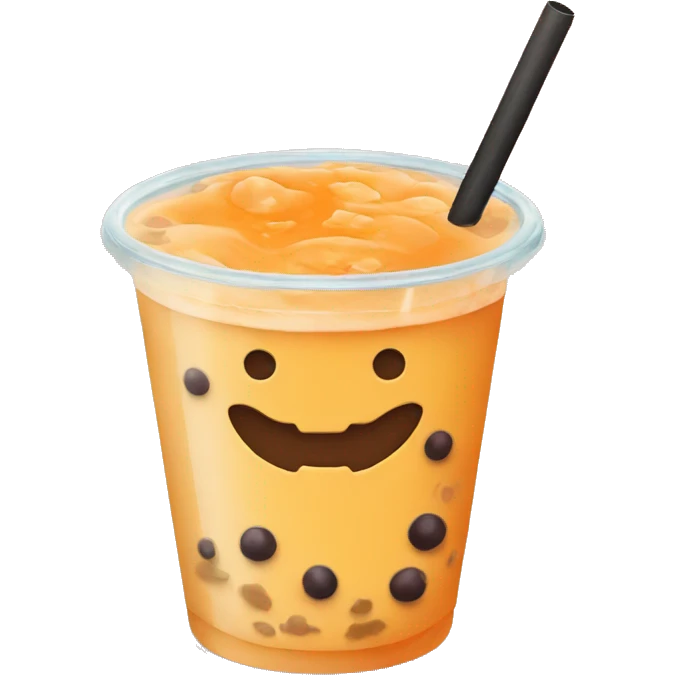 Halloween bubble tea theme emoji