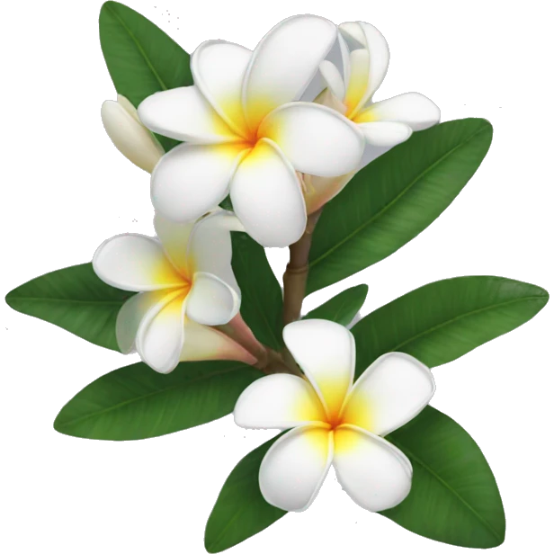 white frangipani  emoji
