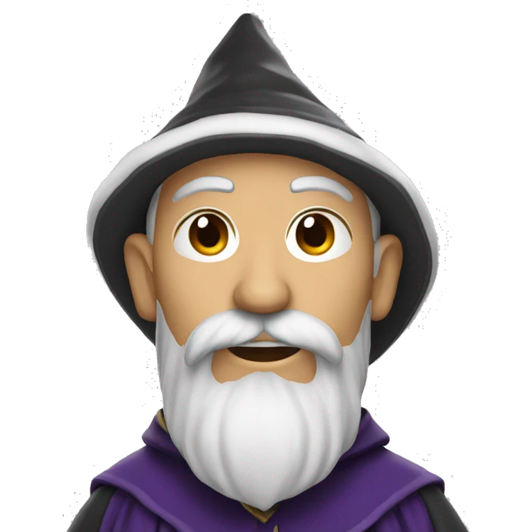 wizard with black colored beard emoji
