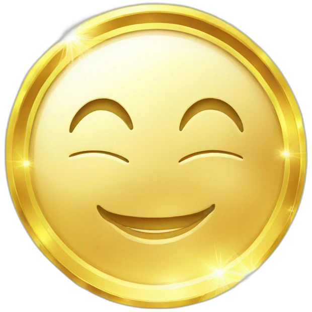 Shiny Golden Coin Sparkling emoji