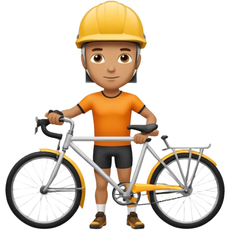 man with bicycle emoji