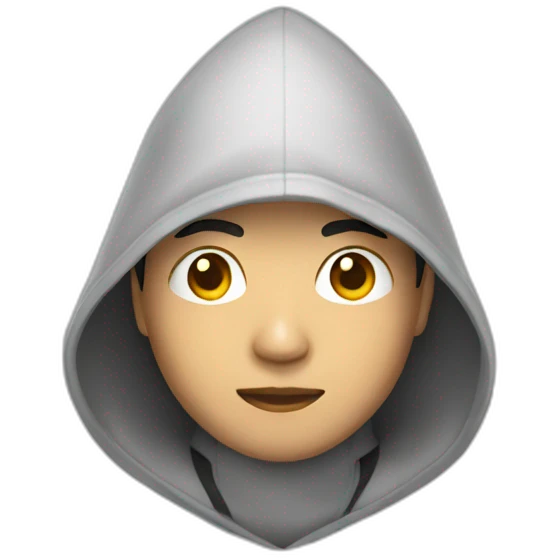 hooded asian man emoji