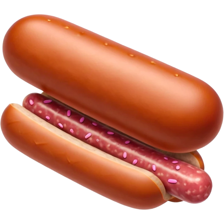 pink pills in a piece of sausage emoji
