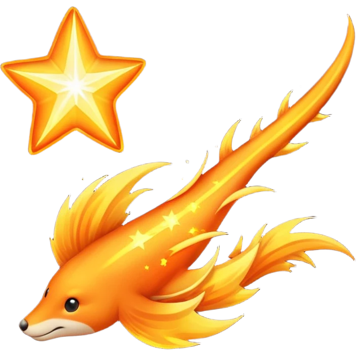 Meteor – Bright falling star with blazing tail emoji