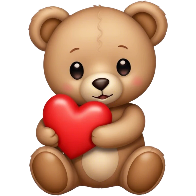 Teddy bear and heart emoji