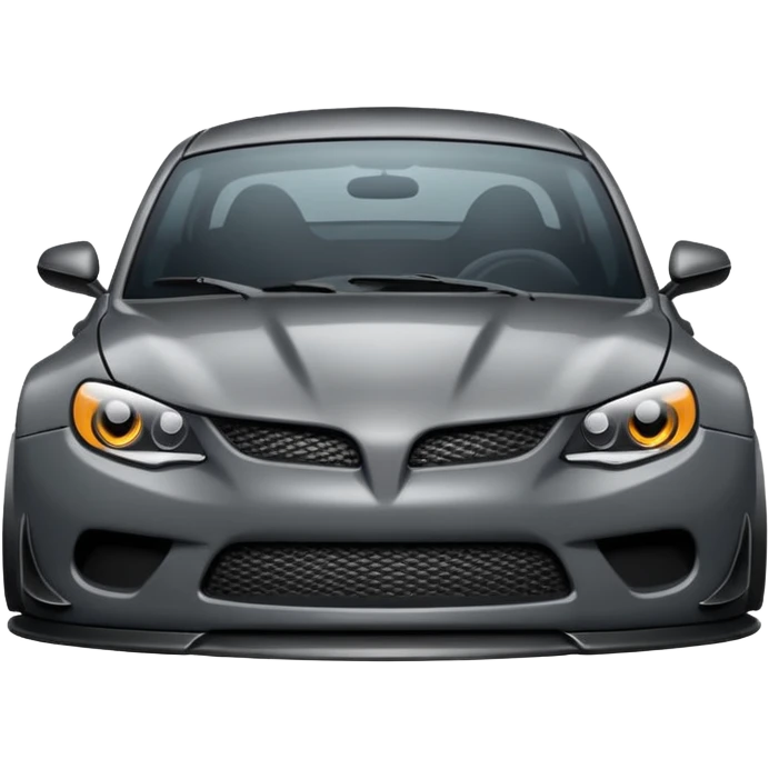 Emoji of a car with wide fenders, carbon fiber hood, and aggressive front bumper emoji