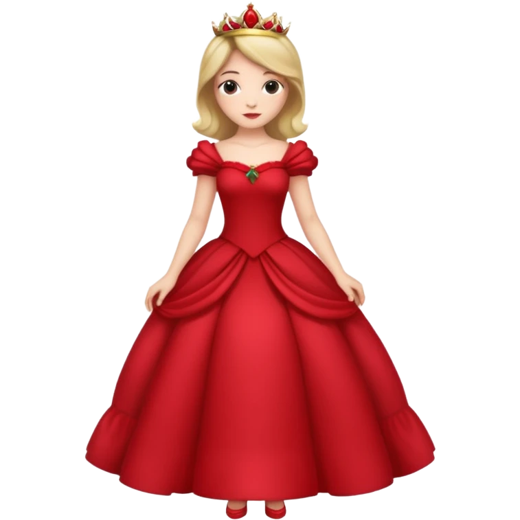 princess in a red rose dress full body emoji