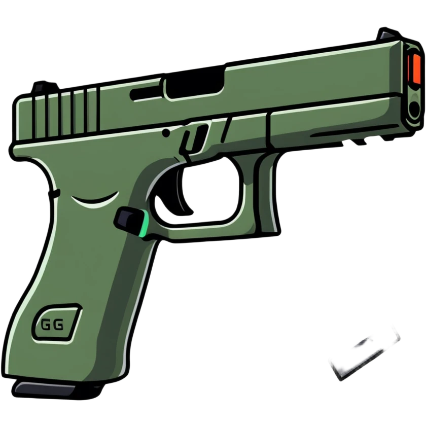 Glock 17 handgun with a switch emoji