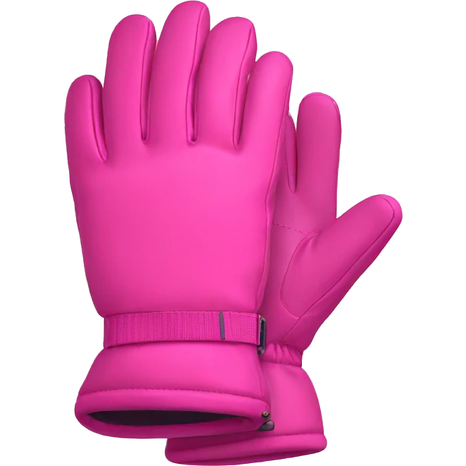 Pink ski winter gloves  emoji