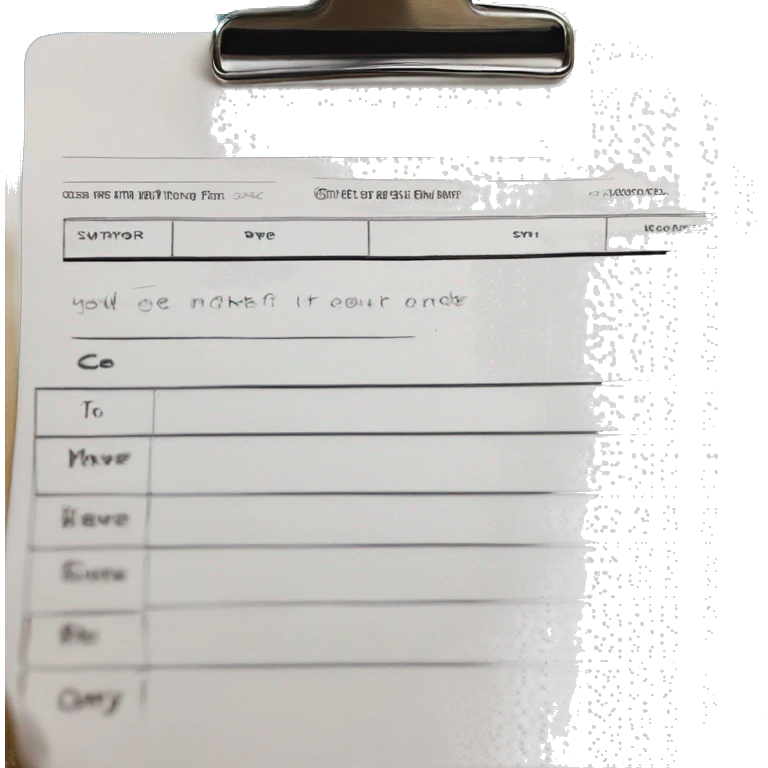 Make me a sign up form clipboard used by coaches emoji