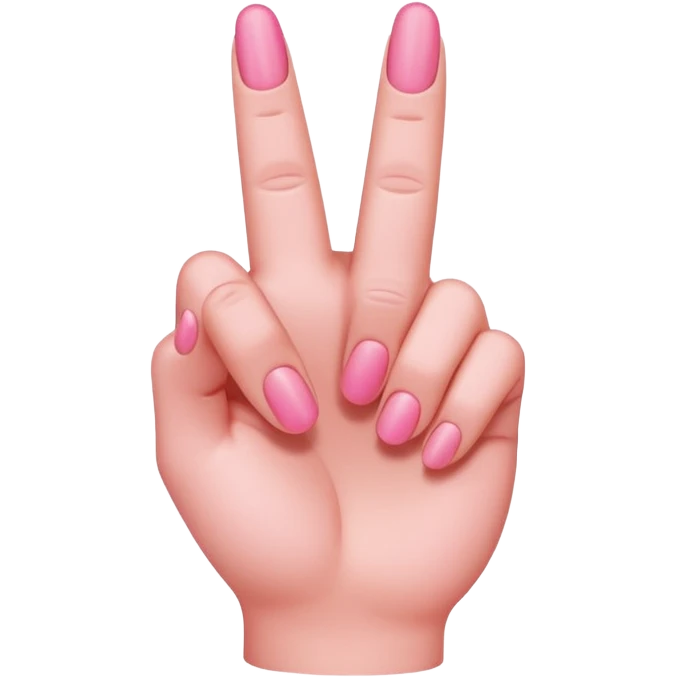 Pink middle finger emoji