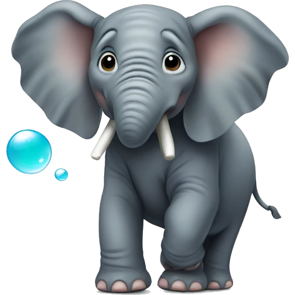 elephant blowing bubbles  emoji