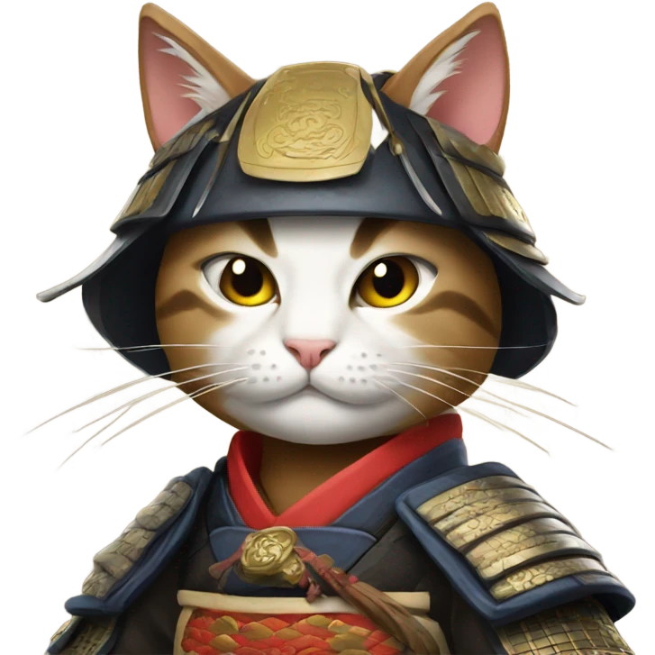 Cat samurai emoji
