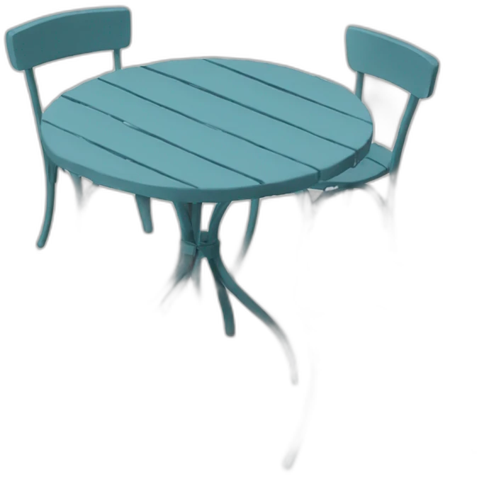 french bistro table and chair emoji