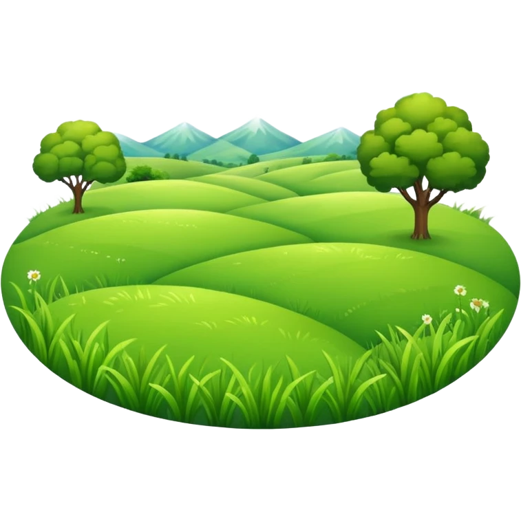 a simple and clear grassland scene emoji emoji
