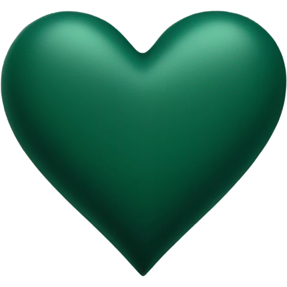 dark green matte heart emoji