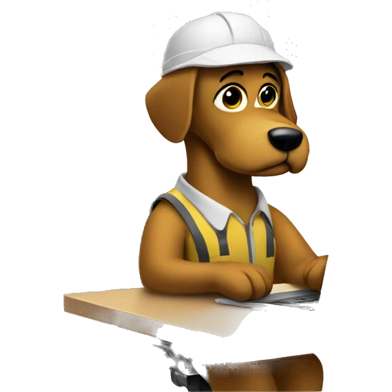 Odie at work emoji