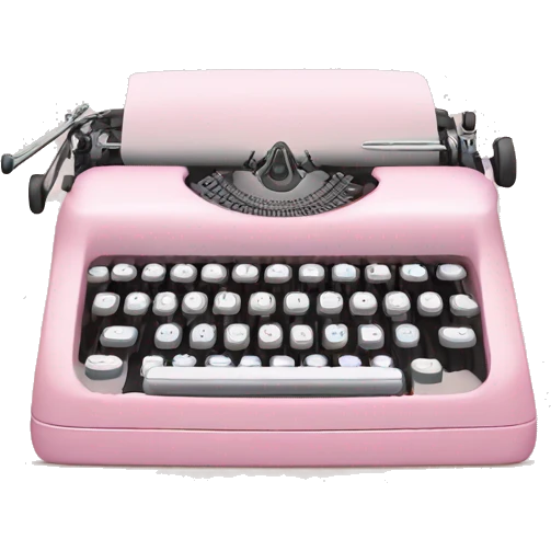 light pink typewriter emoji