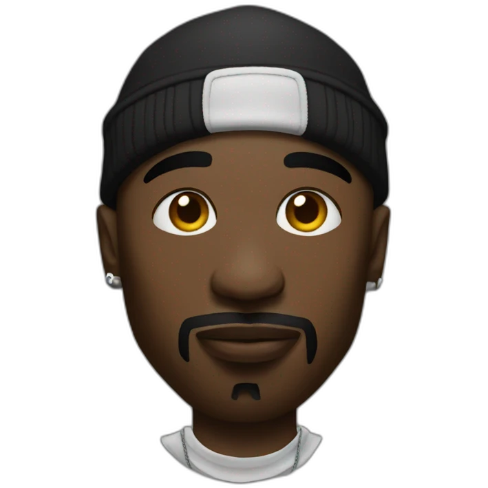 Tupac with joint emoji