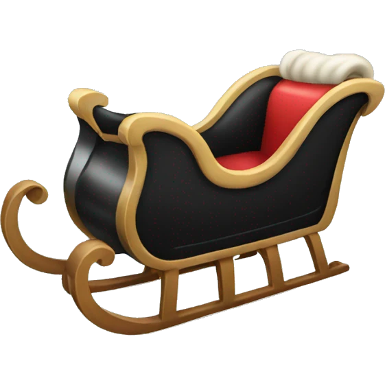 black sleigh emoji