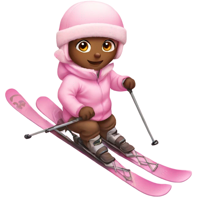 Baby pink skis emoji