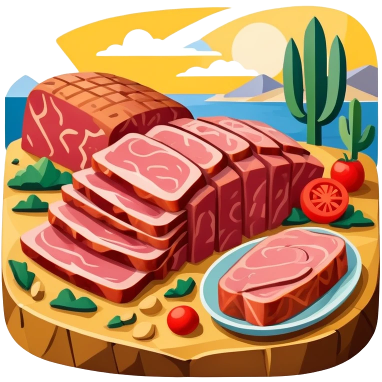 picasso abstract art SPAM MEAT Landscape  emoji