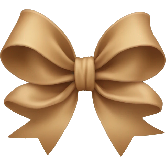 Light Brown bow  emoji