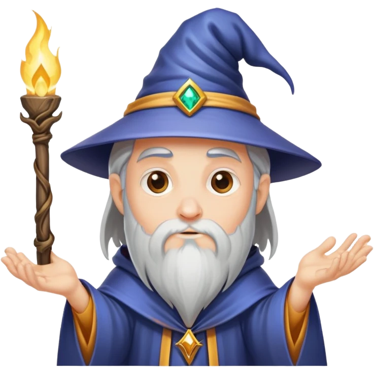 Wizard casting spells emoji