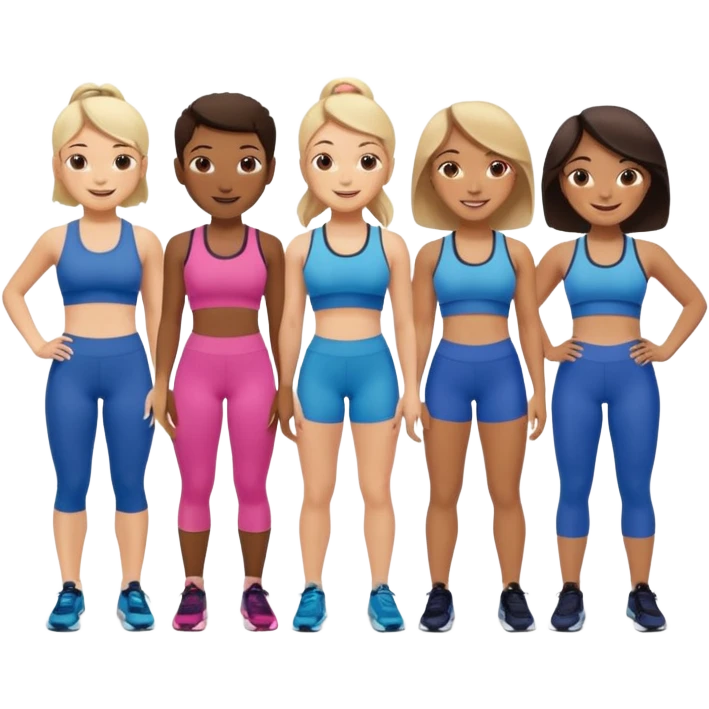 friends going to the gym emoji