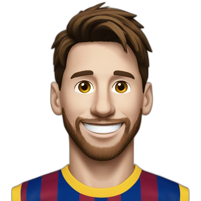 Lionel Messi happy emoji